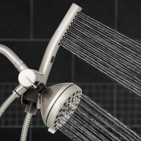 Waterpik 12-spray 5 in. High PressureDual Shower Head and