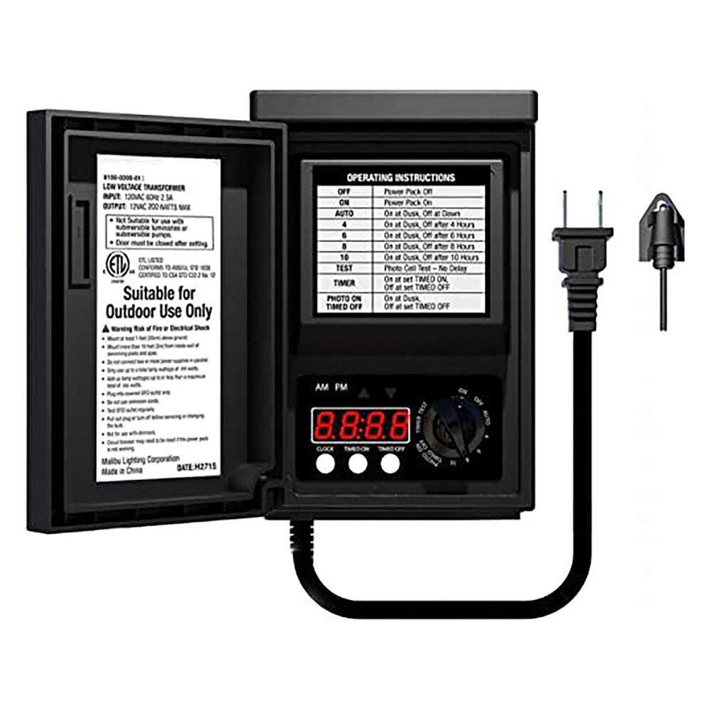 200 Watt Outdoor Power Pack with Sensor and Weather Shield for Low Voltage Landscape Lighting Transformer 120V 12V price history on PriceWatchPro