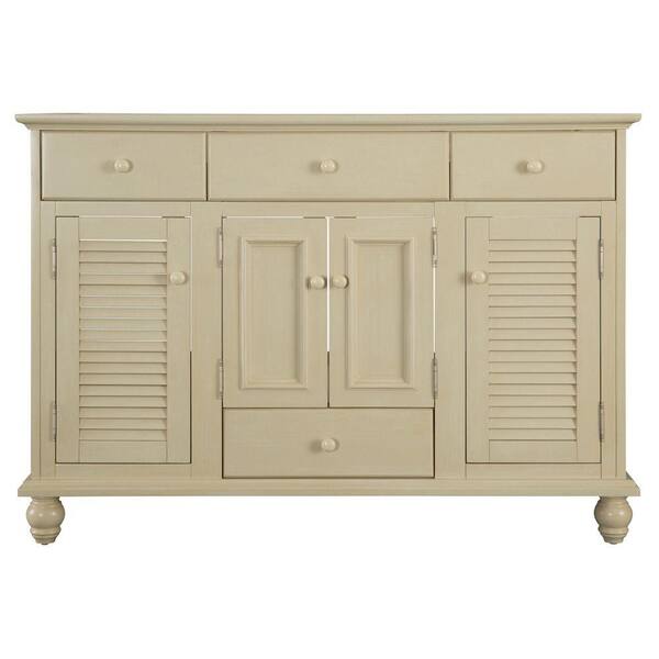Home Decorators Collection Cottage 48 in. W Bath Vanity Cabinet Only in Antique White