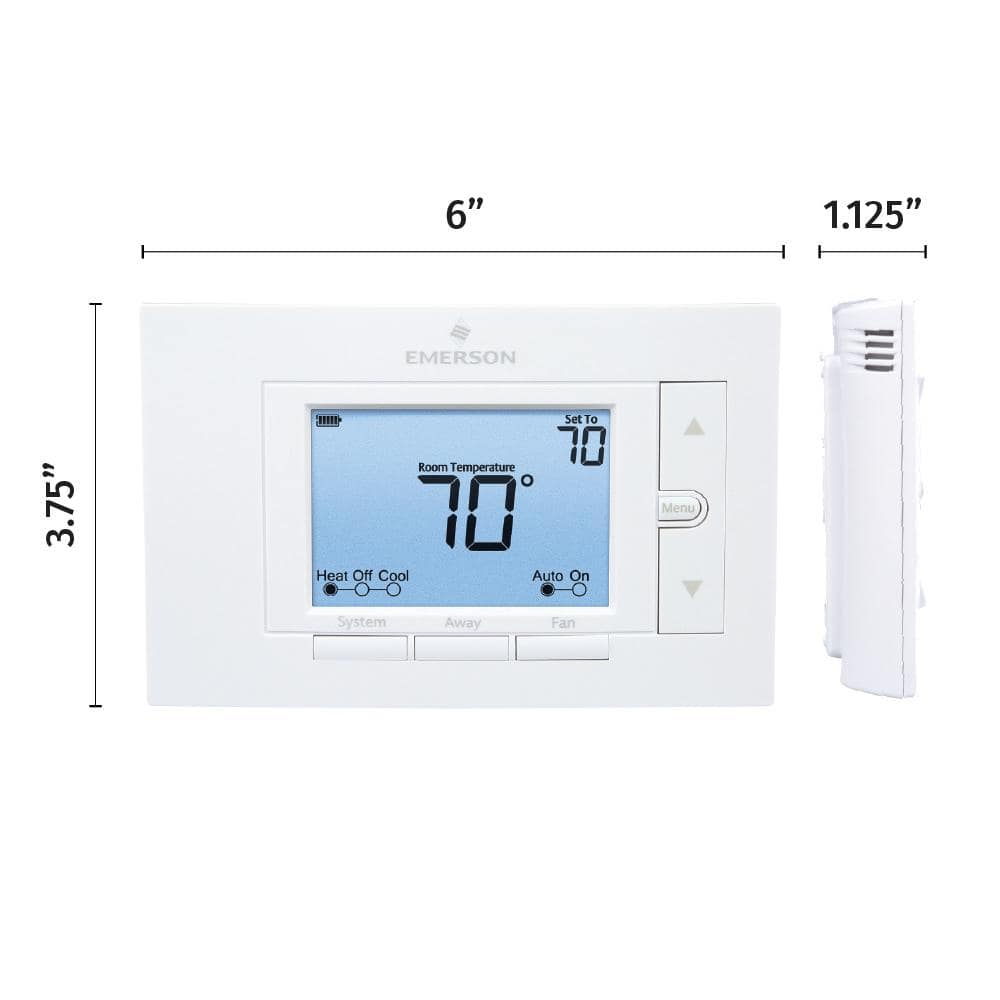 White Digital Non-Programmable Thermostat with Backlit Display