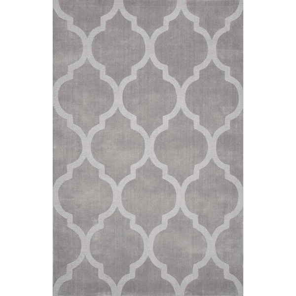nuLOOM Maybell Geometric Gray 8 ft. x 10 ft. Area Rug