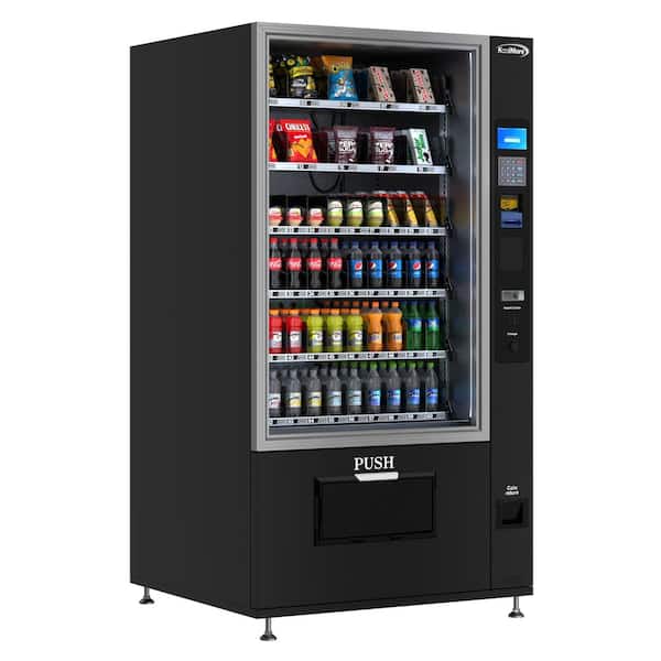 41 in. Refrigerated Vending Machine, 60 Slots With Bill Acceptor in Black, 75 cu. ft.