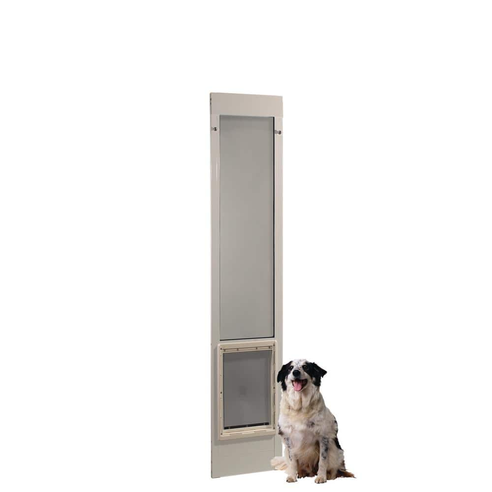 Ideal Pet Products 10.5 in. x 15 in. Large White Pet Dog Patio Door Insert for 75 in. to 77.75 in. Tall Aluminum Sliding Glass Door