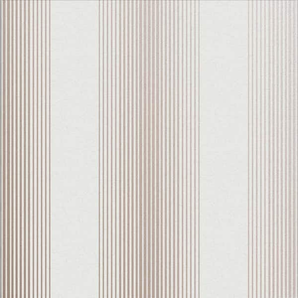 Graham & Brown Lagom Stripe White and Rose Gold Wallpaper