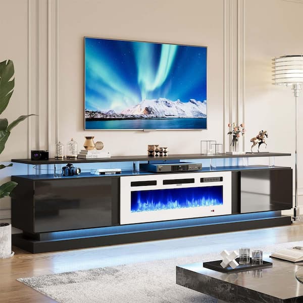 Northwest 32 in. Freestanding Electric Fireplace TV Stand in Black