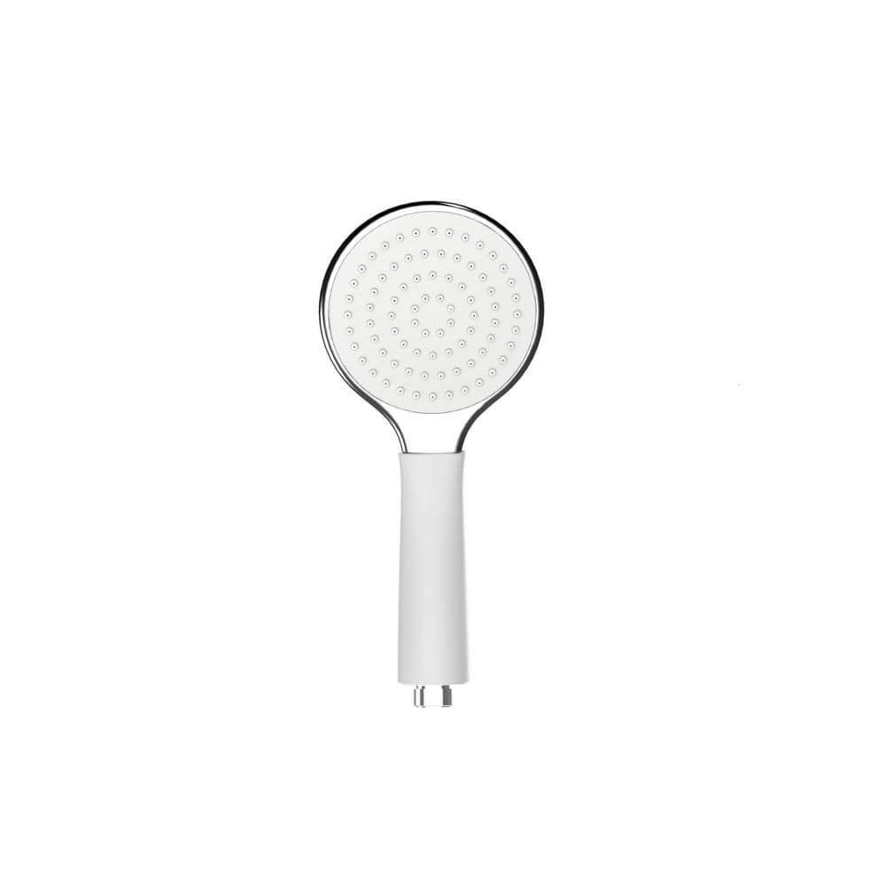Wide Colorful Handheld Shower Head with Siliconer Grip 6 Colors (White)