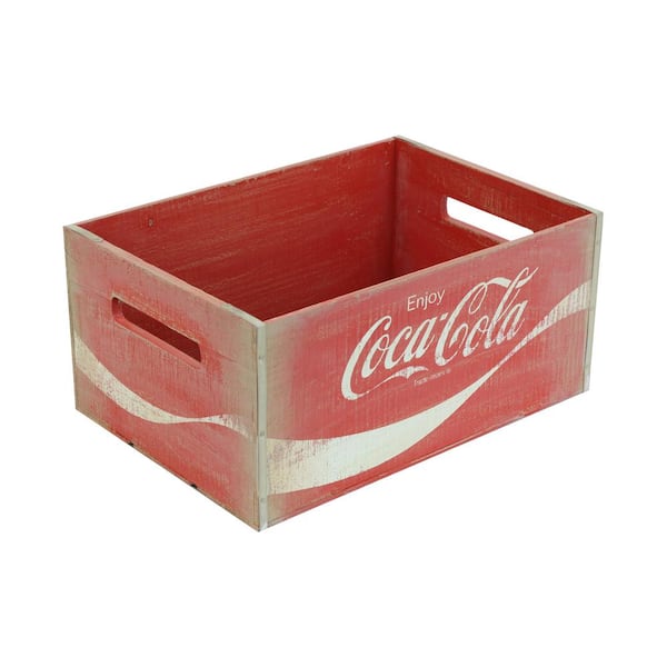 Crates & Pallet 18.25 in. x 12.375 in. x 8.5 in. Coca-Cola Large Crate in Vintage Red