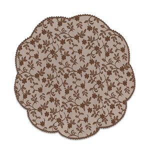 Jasmine 42 in. W x 42 in. L Earth Polyester Round Topper