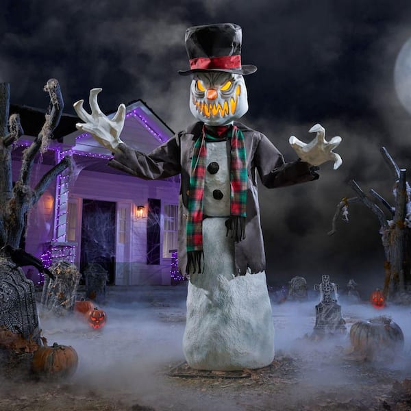 6.5 FT Wicked Woods Animated LED Snarling Snowman