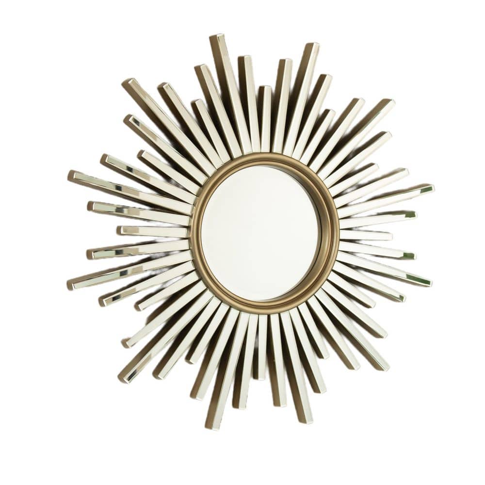 33 in. W x 33 in. H Pu Sunburst-Shaped Art Decorative Mirror For Bathroom, Bedroom, Living Room, Corridor, Entryway price history on PriceWatchPro
