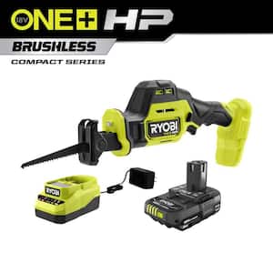 ONE+ HP 18V Brushless Cordless Compact One-Handed Reciprocating Saw Kit with 2.0 Ah Battery and Charger
