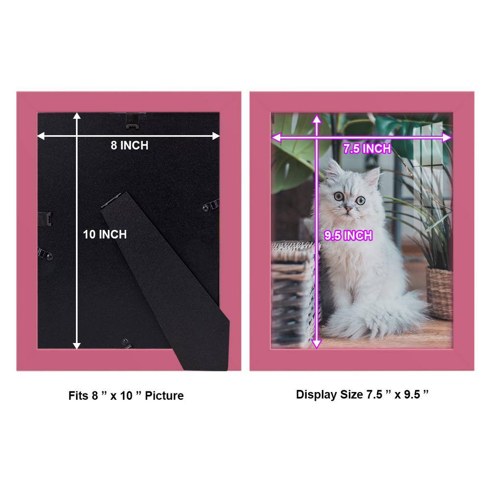 Modern Hot Pink 8x10 Wooden Picture Frame Set