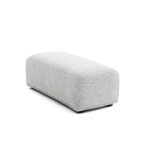 Fairwind 20 in. Armless Boucle Fabric Rectangle Modular Sofa in Light Gray