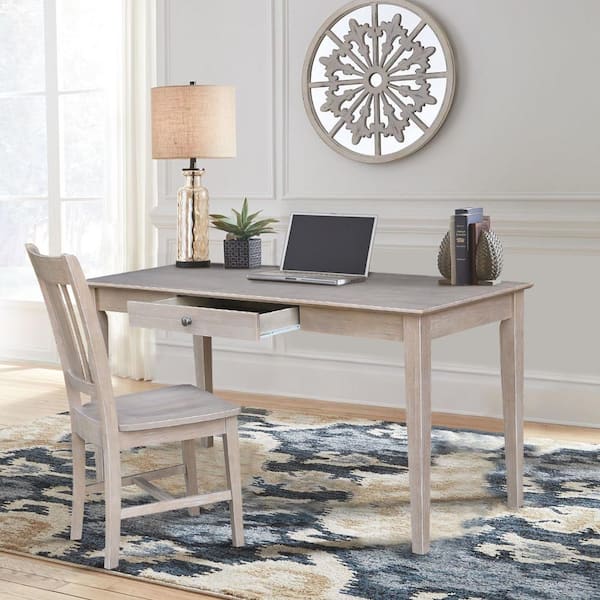 Elle D cor Dani 47 W Writing Desk Old World Rustic PineDusk Gray