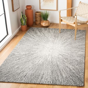 Micro-Loop Charcoal/Grey 5 ft. x 8 ft. Gradient Solid Color Area Rug