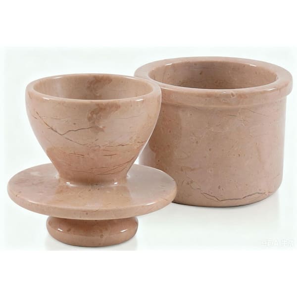 Classic Elegant Premium Handmade 3 oz. Verona Natural Marble French Butter Crock with Lid (Set of 1)