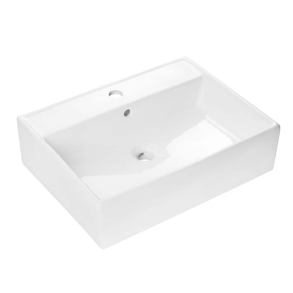 23 in. x 17.32 in. Vessel Sink in White