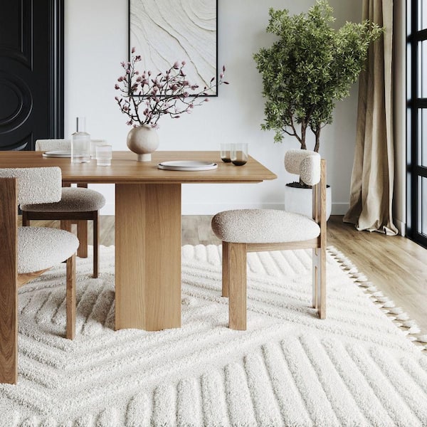 nuLOOM Ellie Traverse Shag 2.6 ft. x 6 ft. Ivory Indoor Area Rug