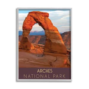 Arches National Park Desert Canyon Design by The Saturday Evening Post Framed Nature Art Print 20 in. x 16 in.