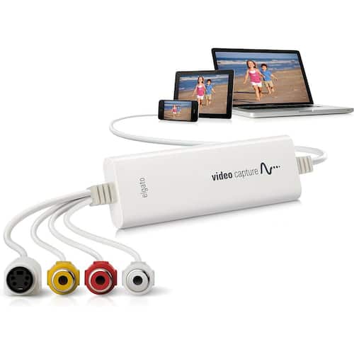 USB 2.0 Capture Card Device - Convert Analog to Digital with VHS VCR TV to DVD Adapter in White Cable Adapters & Extenders