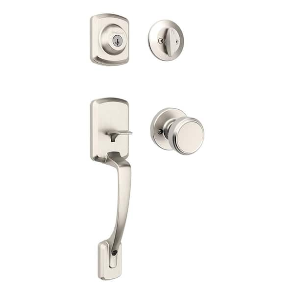 Kwikset Henley Single Cylinder Door Handleset w/Round Maven Knob ...