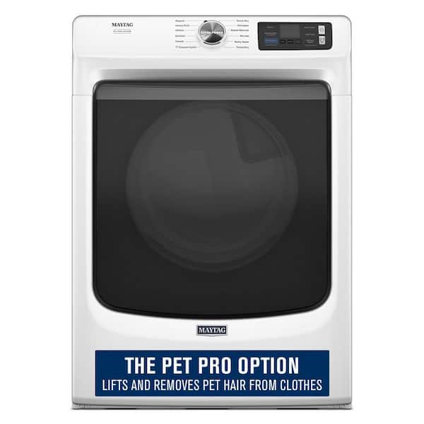 7.4 cu. ft. vented Front Load Electric Dryer in White with Pet Pro Option