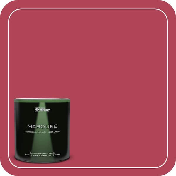 BEHR MARQUEE 1 qt. #130B-7 Cherry Wine Semi-Gloss Enamel Exterior Paint & Primer