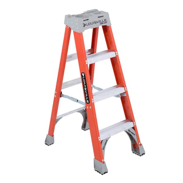 Louisville Ladder 4 ft. Fiberglass Step Ladder, 300 lbs. Load Capacity Type IA Duty Rating