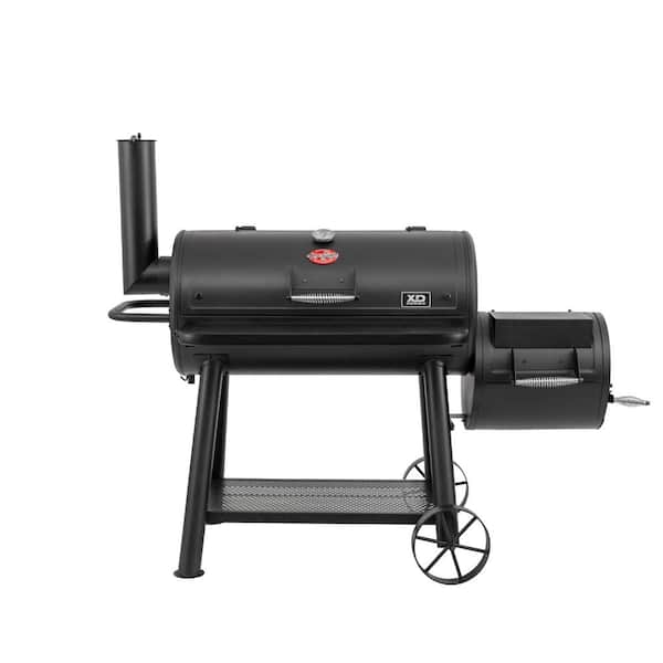 respekt Pacific begynde Char-Griller Grand Champ Charcoal Grill and Offset Smoker in Black 8250 -  The Home Depot