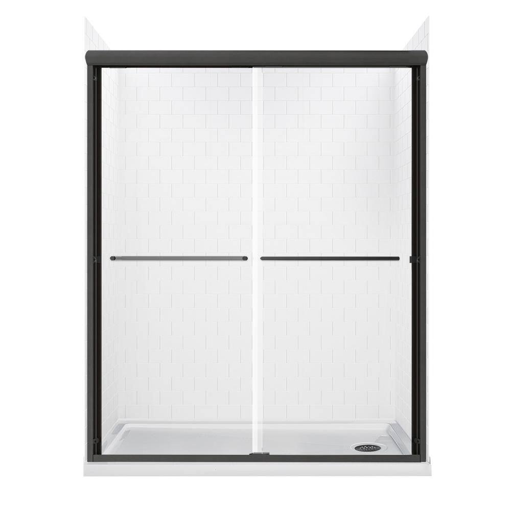 CRAFT + MAIN Cove Sliding 60 in. L x 30 in. W x 78 in. H Right Drain ...