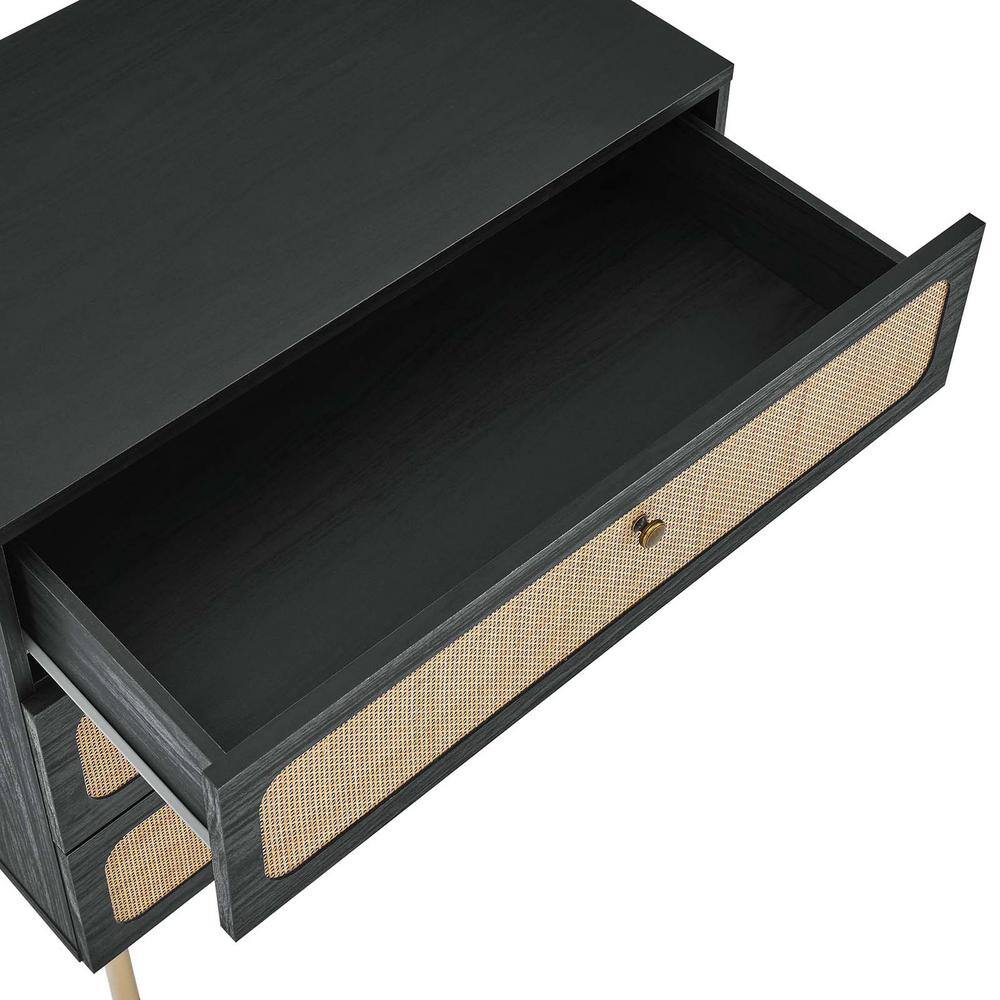 Chaucer Black 32" Vertical 3-Drawer Chest with Levelers