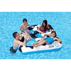 Hole-y Cow Island Inflatable Swimming Pool Float Lounge