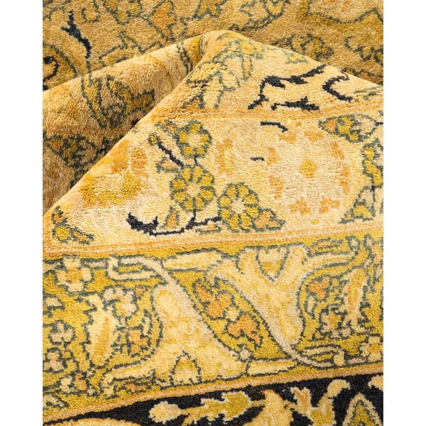 Mogul Ivory 12 ft. x 18 ft. Oriental Wool Indoor Area Rug