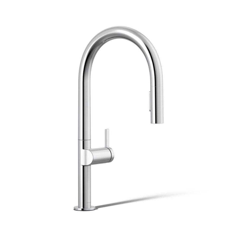 KOHLER Components 19.42 in. H Single Handle Pull Down Sprayer Kitchen ...