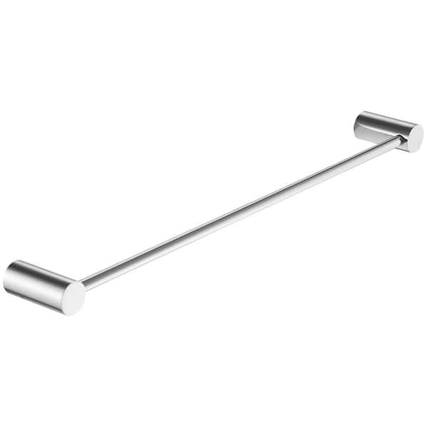 24 in. Modern Wall Mounted Single Bathroom Towel Bar Holder Rack Bath Accessories Hanger in Polished Chrome