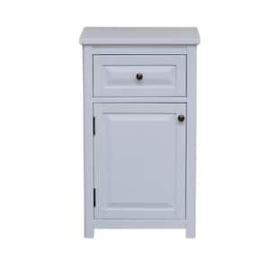 Dorset 17 in. W x 29 in. H Freestanding Floor Bath Storage Cabinet with Drawer and Door in White