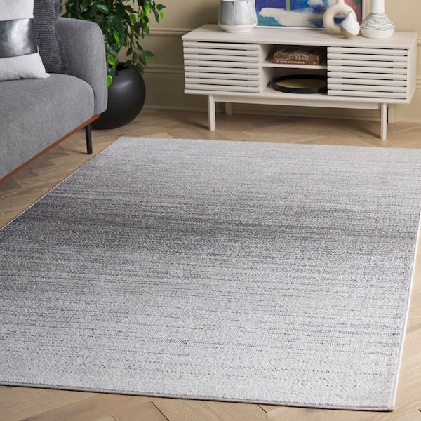 Adirondack 6 ft. x 6 ft. Light Gray/Dark Gray Gradient Transitional square Area Rug