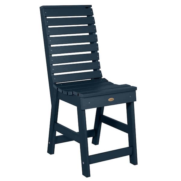 Highwood Weatherly Federal Blue Recycled Plastic Counter Height Side Chair