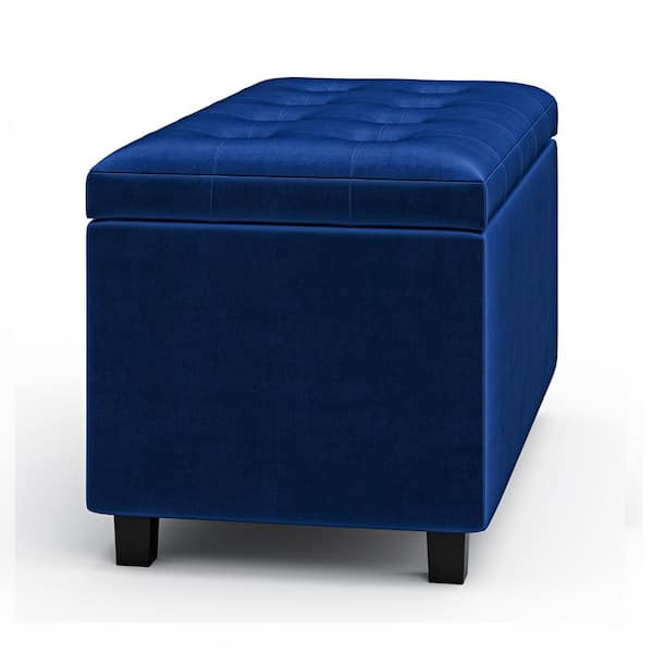 Providence Stanley Storage Ottoman, Navy Blue, Sold by at Home