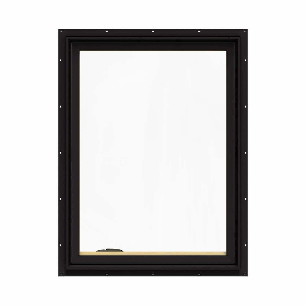 JELD-WEN 30.75 in. x 40.75 in. W-2500 Series Black Painted Clad Wood ...