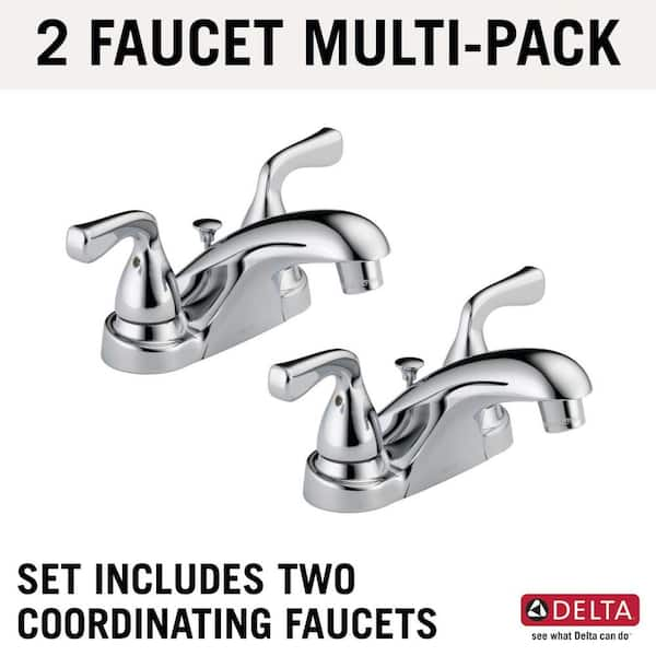 Delta Foundations 4 in. Centerset 2-Handle Bathroom Faucet in