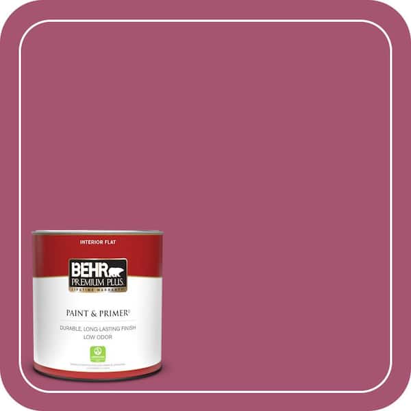 BEHR PREMIUM PLUS 1 qt. #110B-6 Cran Brook Flat Low Odor Interior Paint & Primer