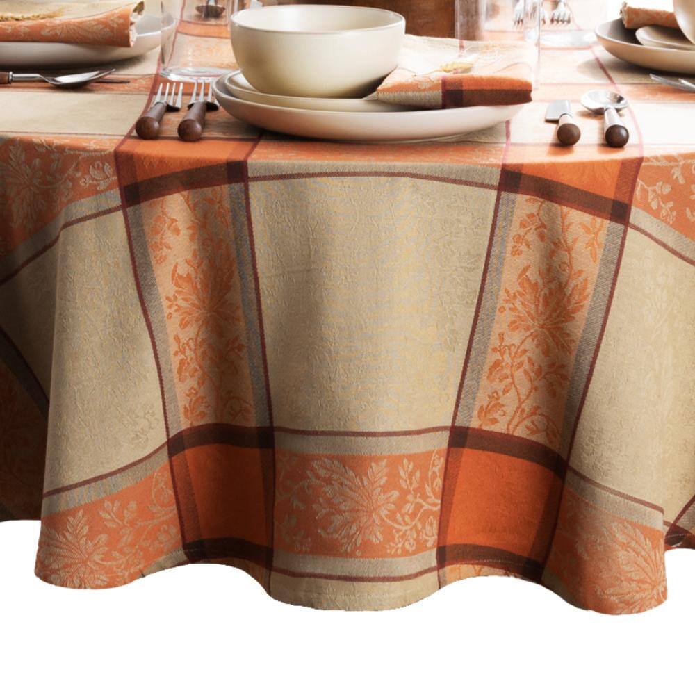 "Autumnal Harvest Jacquard Tablecloth, Multicolor - 60""W x 84""L Oval" price history on PriceWatchPro