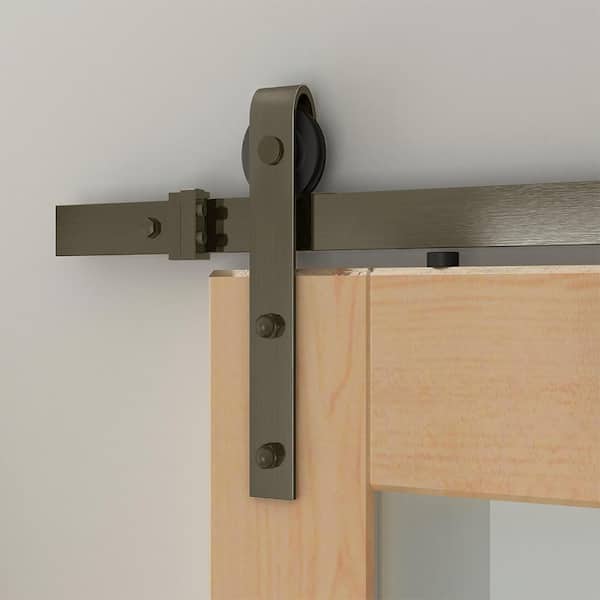 96 In Antique Brass Sliding Barn Door Hardware And Track Kit Nt140009w9603 96 In Antique Brass Sliding Barn Door, Antique Sliding Barn Door Hardware