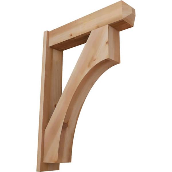 Ekena Millwork 8 in. x 44 in. x 32 in. Western Red Cedar Westlake Craftsman Smooth Outlooker