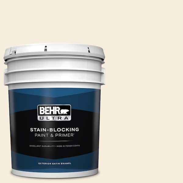 BEHR ULTRA 5 gal. #BXC-68 White Mountain Satin Enamel Exterior Paint & Primer