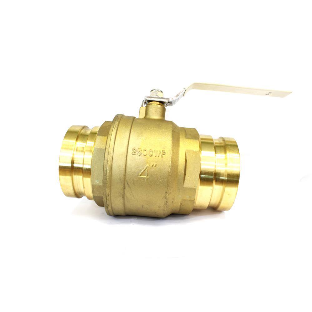 CMI inc 4 in. Lead Free Brass Press Ball Valve9990 The Home Depot