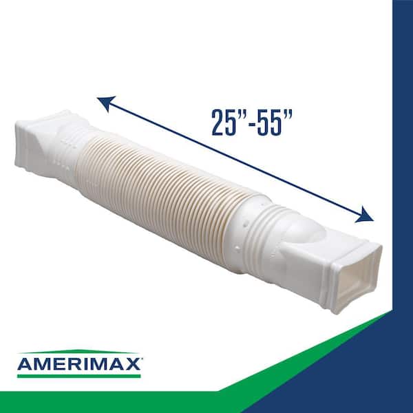Amerimax Home Products - Flex A Spout 55 in. White Vinyl Downspout Extension