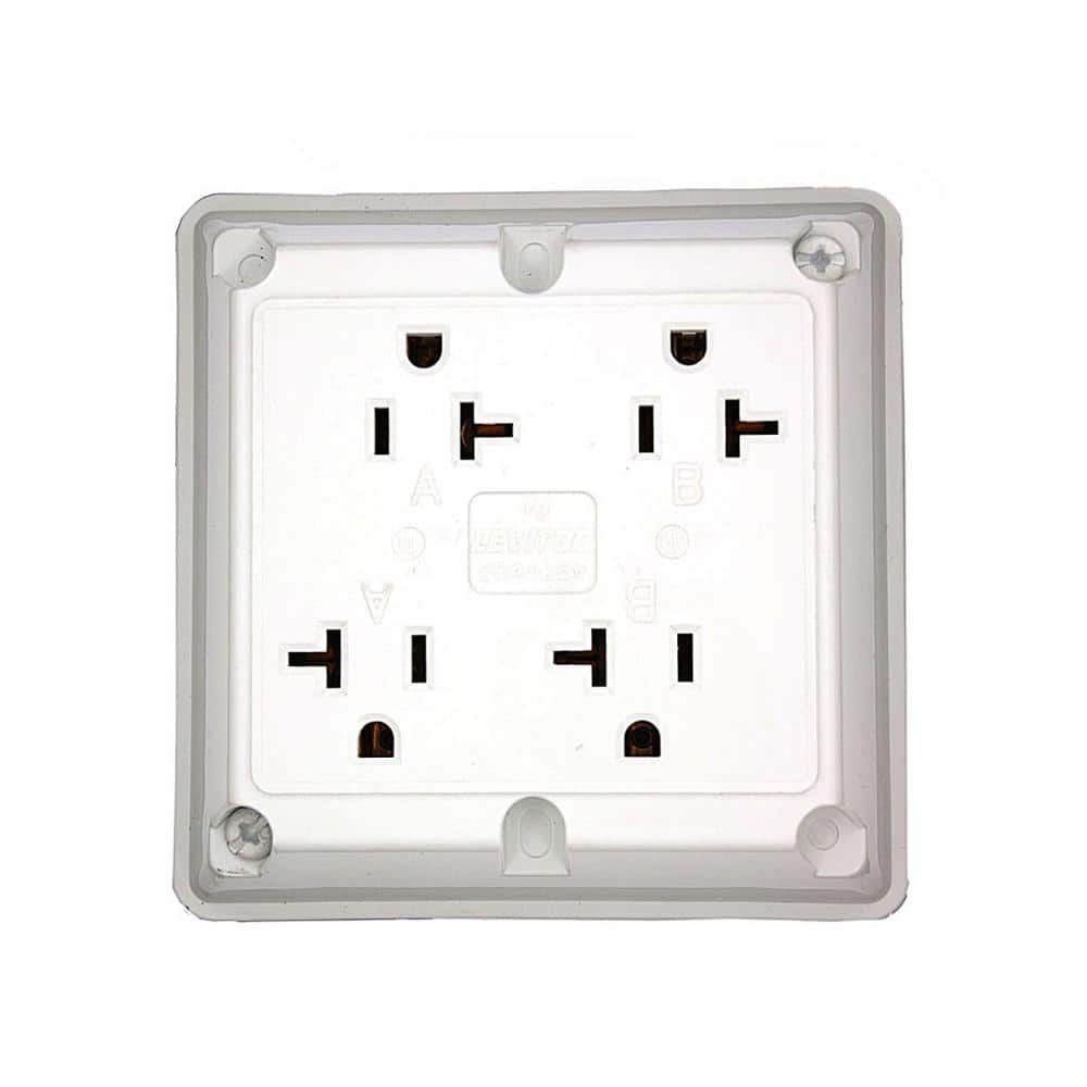 20 Amp Industrial Grade Heavy Duty 4-in-1 Grounding Outlet, Gray price history on PriceWatchPro