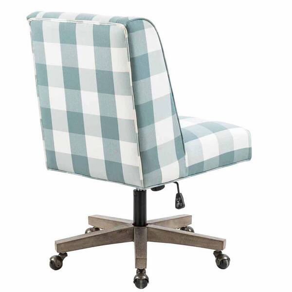 VERYKE Light Blue Fabric Seat Drafting Chair Home Office Task